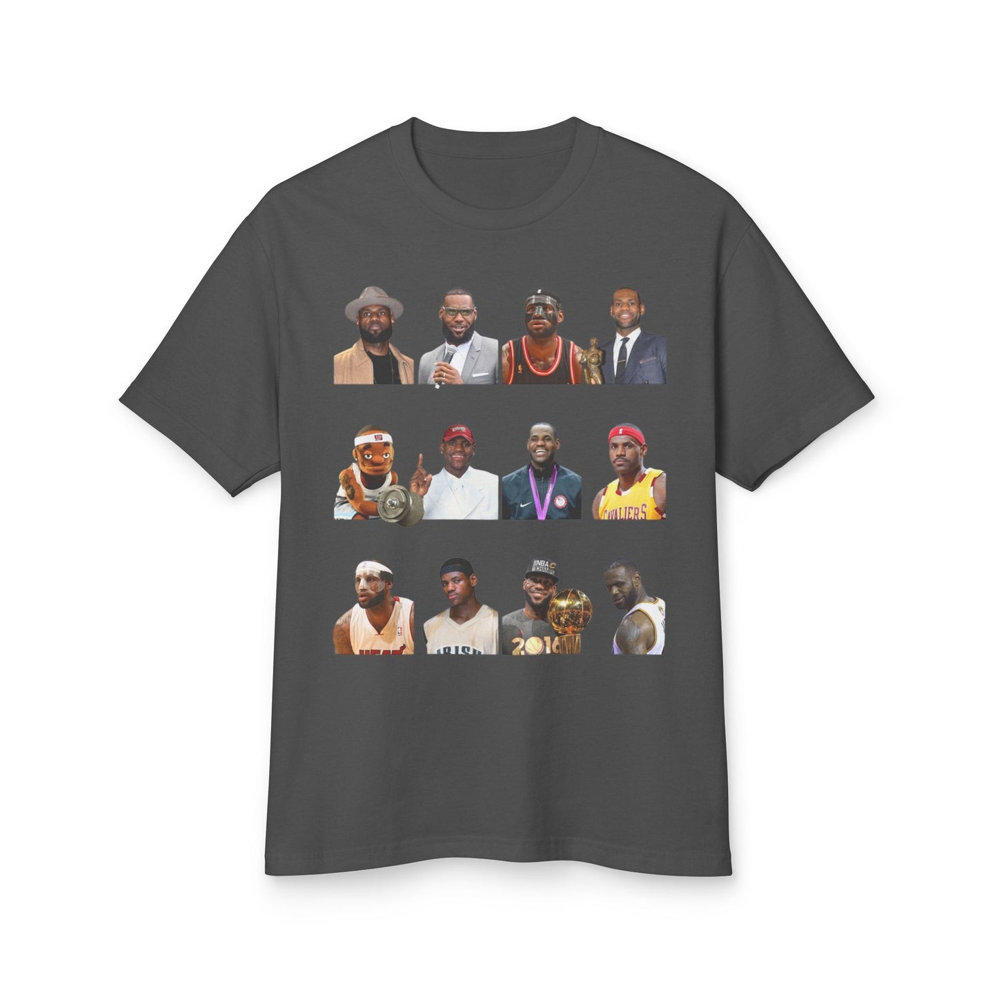 Graphic Tee — Retro Basketball lbj Legends Collage