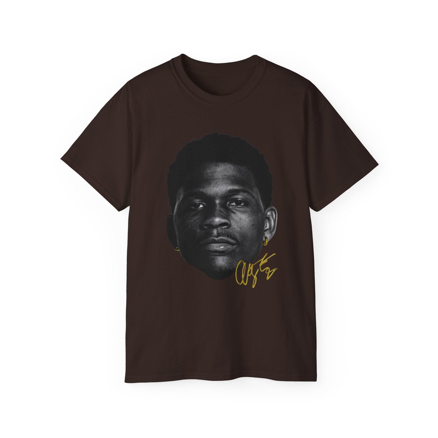 Portrait Tee — Anthony Edwards  Graphic with Gold Signature