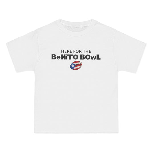 Super Bowl Football Tee – “Here for the Benito Bowl” Graphic T-Shirt