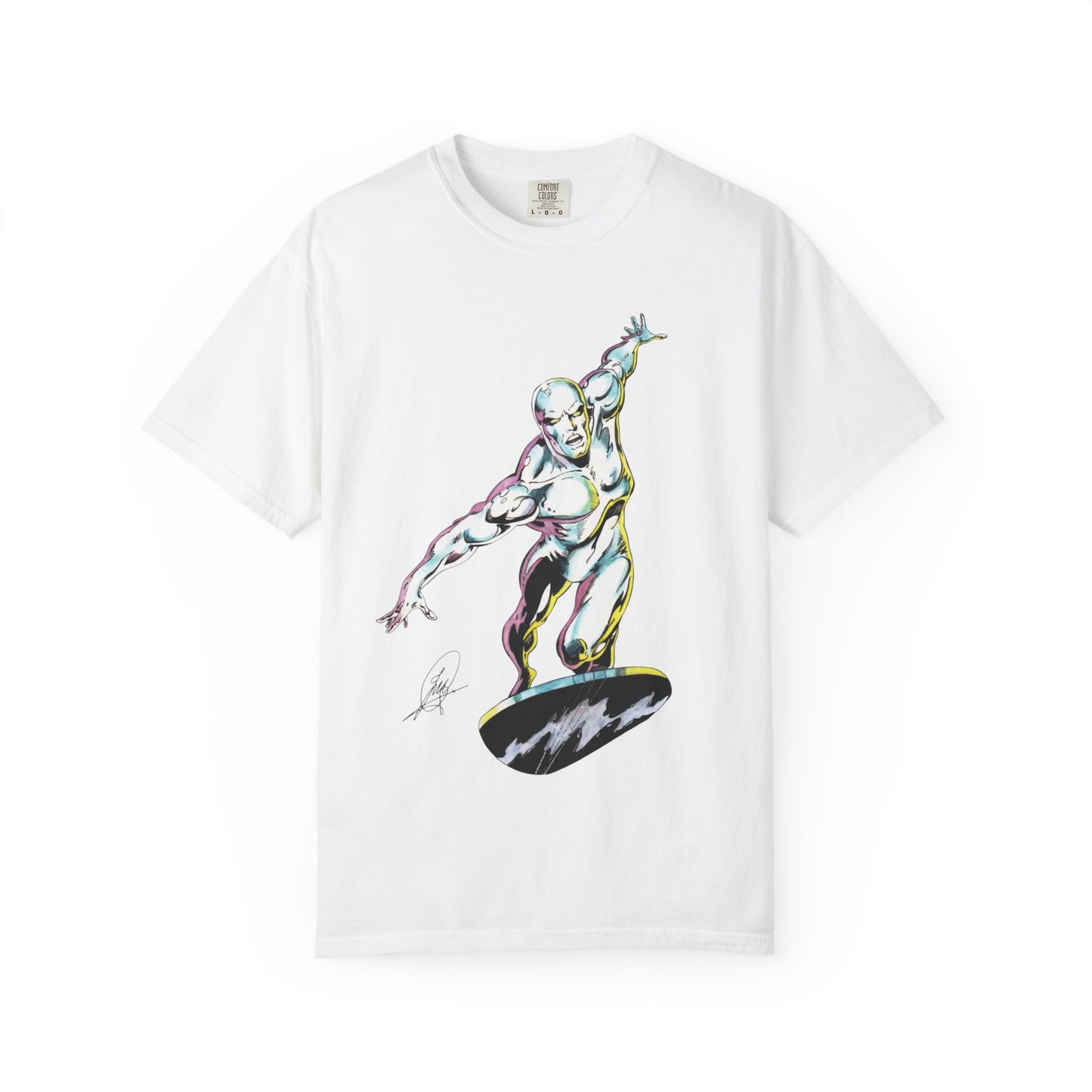 Surfing Silver Surfer Unisex T-Shirt, Retro T-Shirt, Comic Tee,