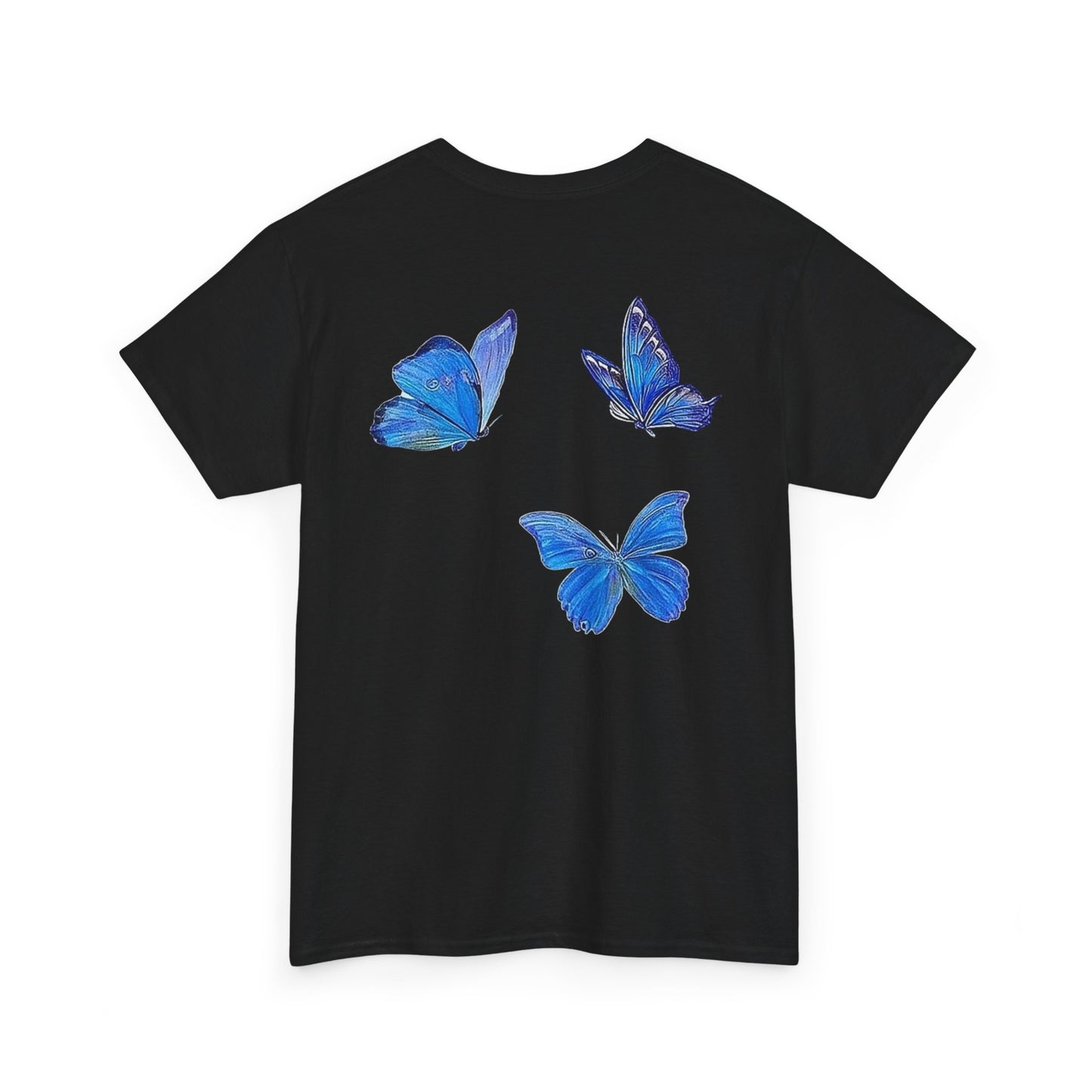 TrueWorldCreations Butterfly Tee, Blue butterfly T-Shirt, Unique Graphic Tee