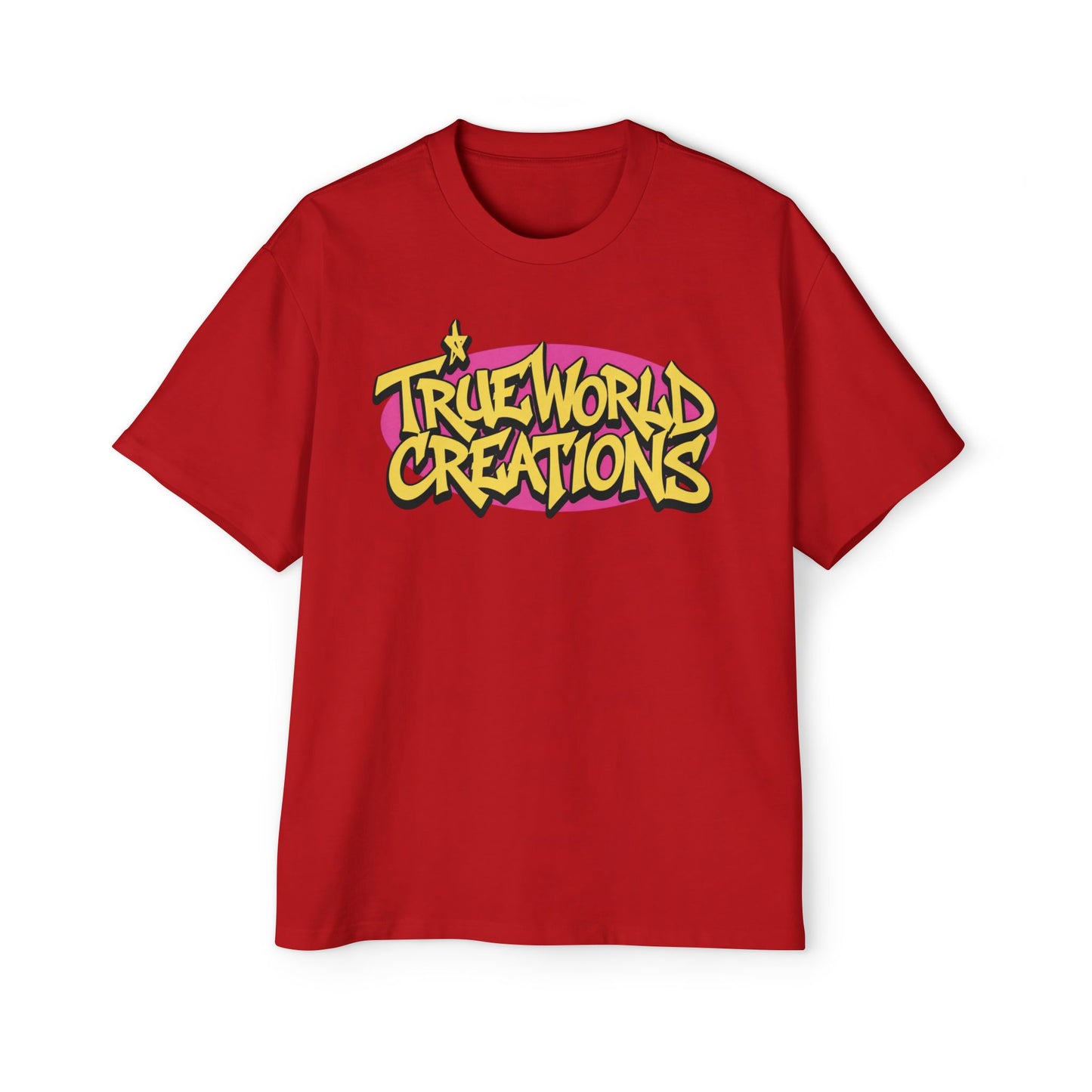True World Creations Logo & Retro Alien Back Print