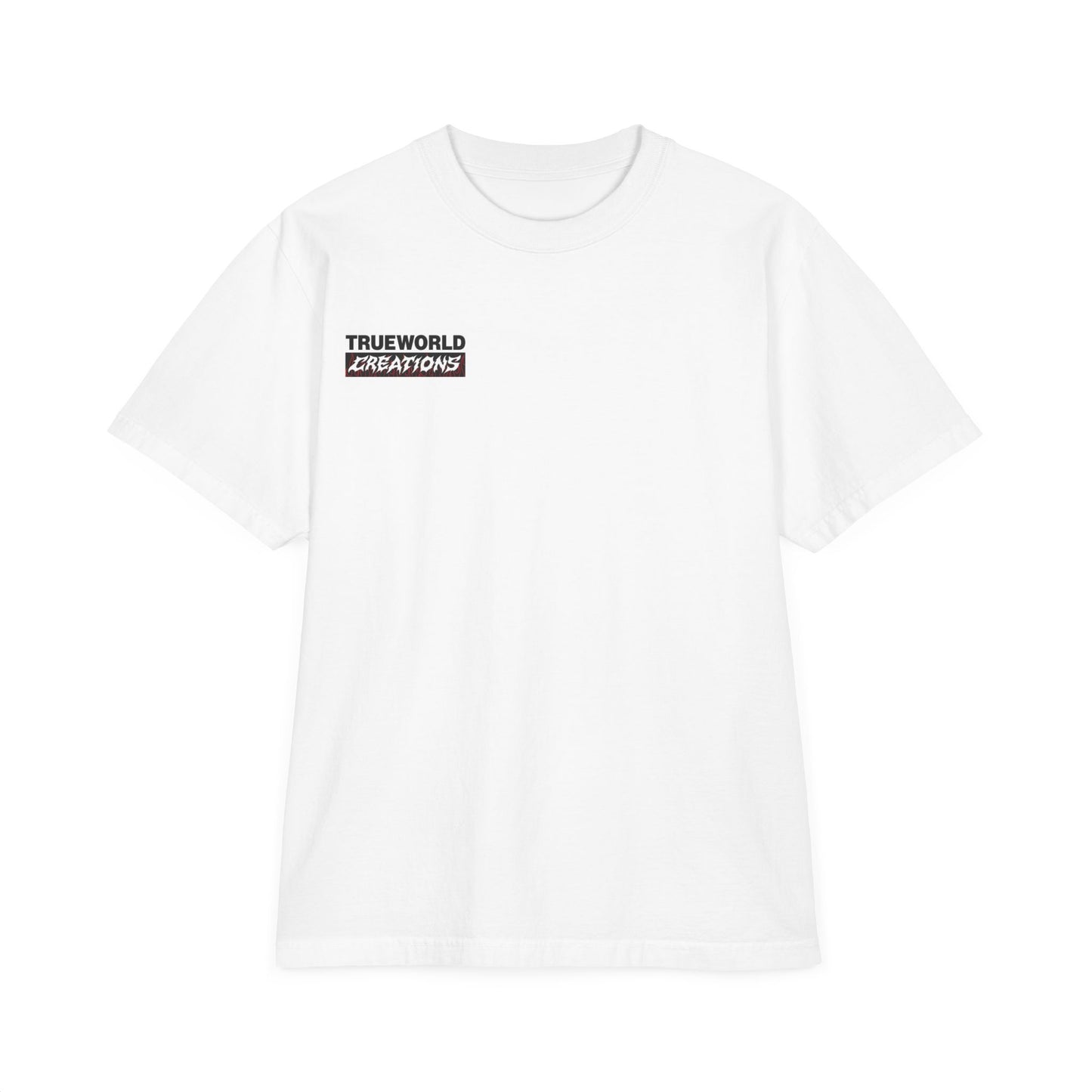 TrueWorld Creations Graphic T-Shirt — Bold Logo Front & Back