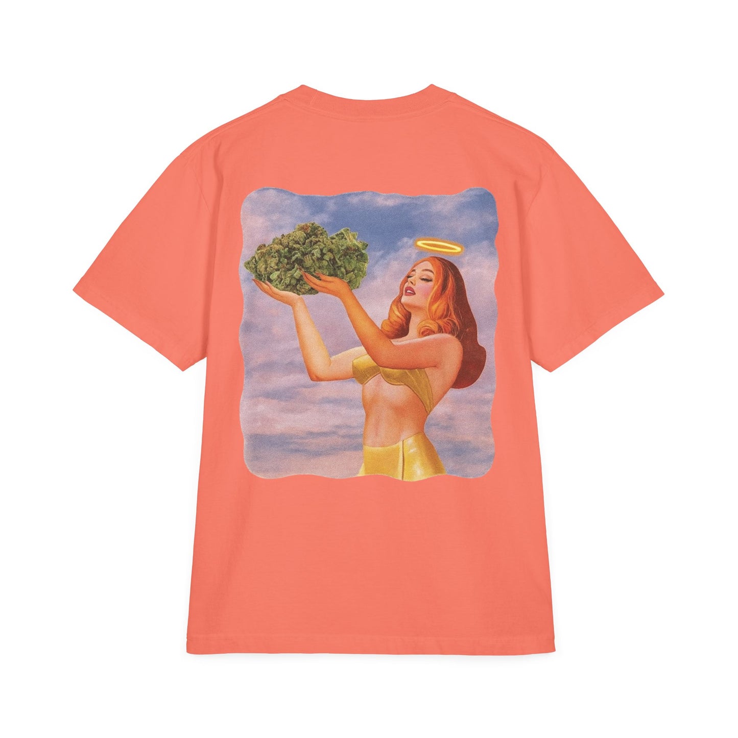 True World Creations Angel Holding a nug  Graphic Tee