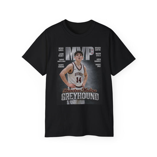Grandview Greyhound MVP Basketball Tee — Francisco Medina #14 GHS TWC DAWG