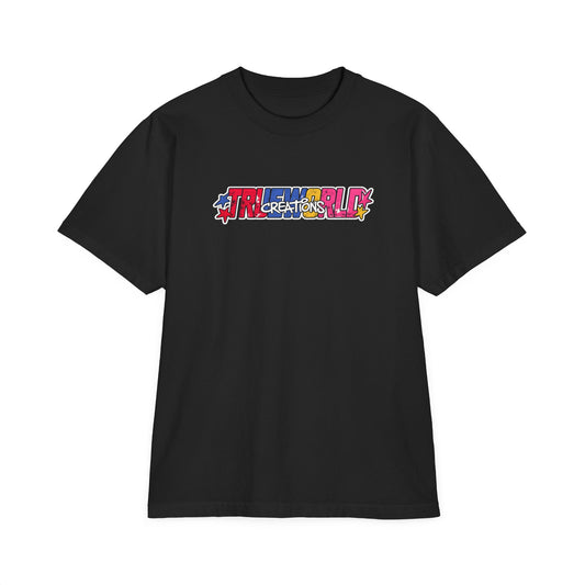Star twc Graphic T‑Shirt — Colorful Retro Stars Front & Back