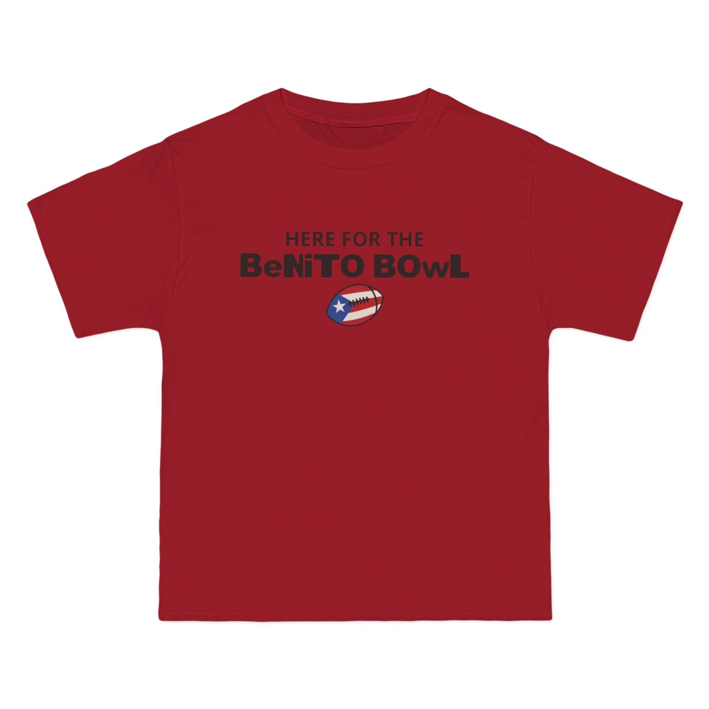 Super Bowl Football Tee – “Here for the Benito Bowl” Graphic T-Shirt