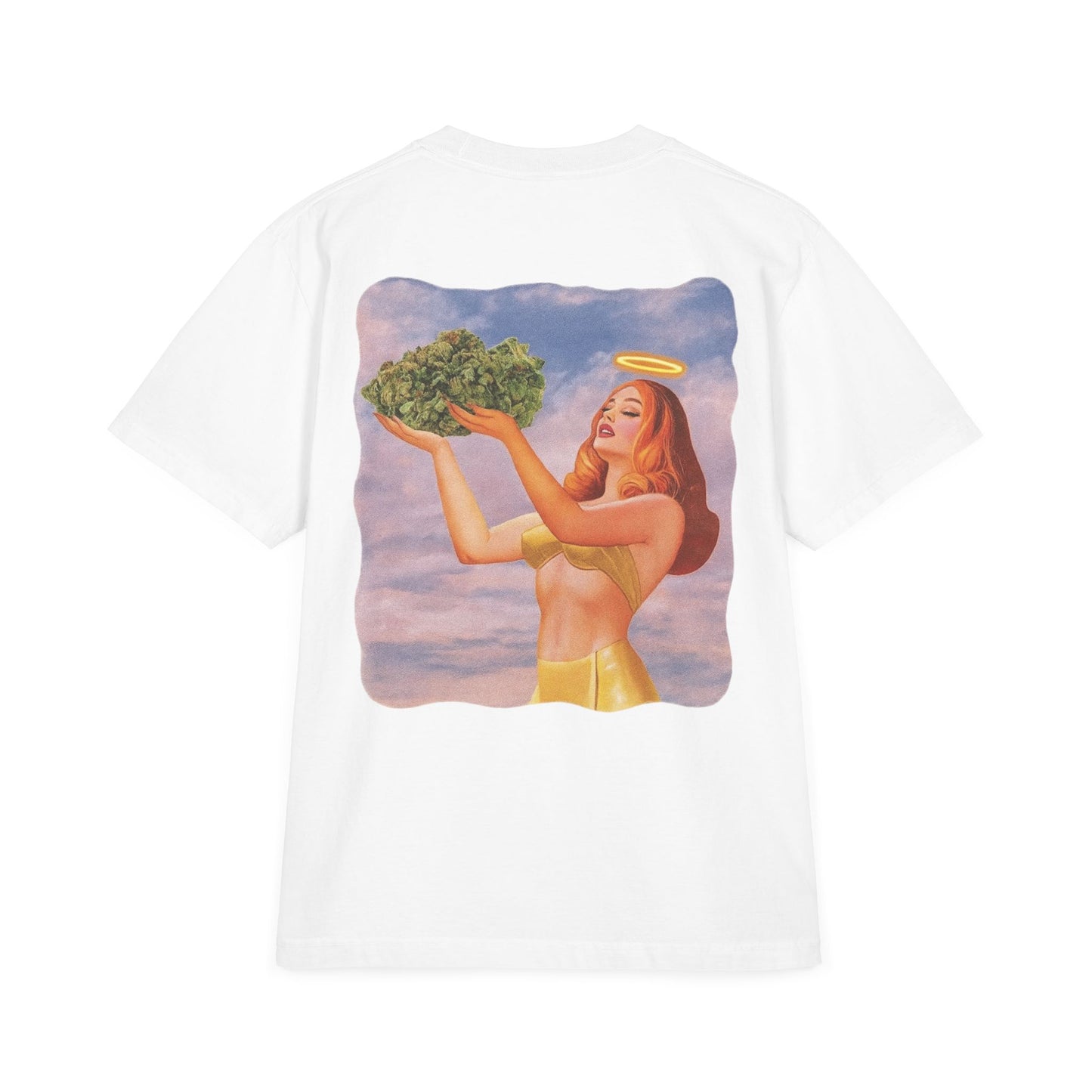 True World Creations Angel Holding a nug  Graphic Tee
