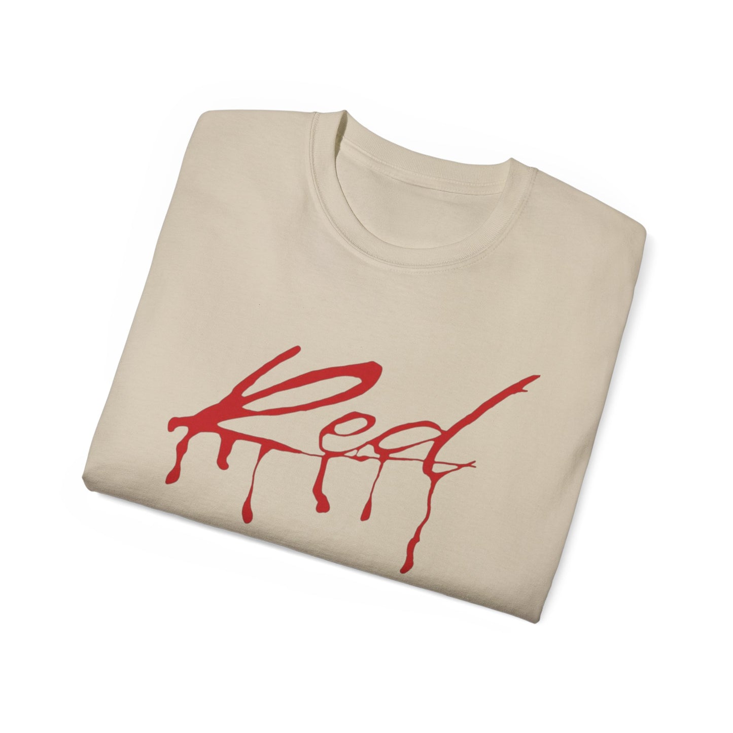 Red Drip Carti Graphic Tee — 'Red' Script Blood-Style Design