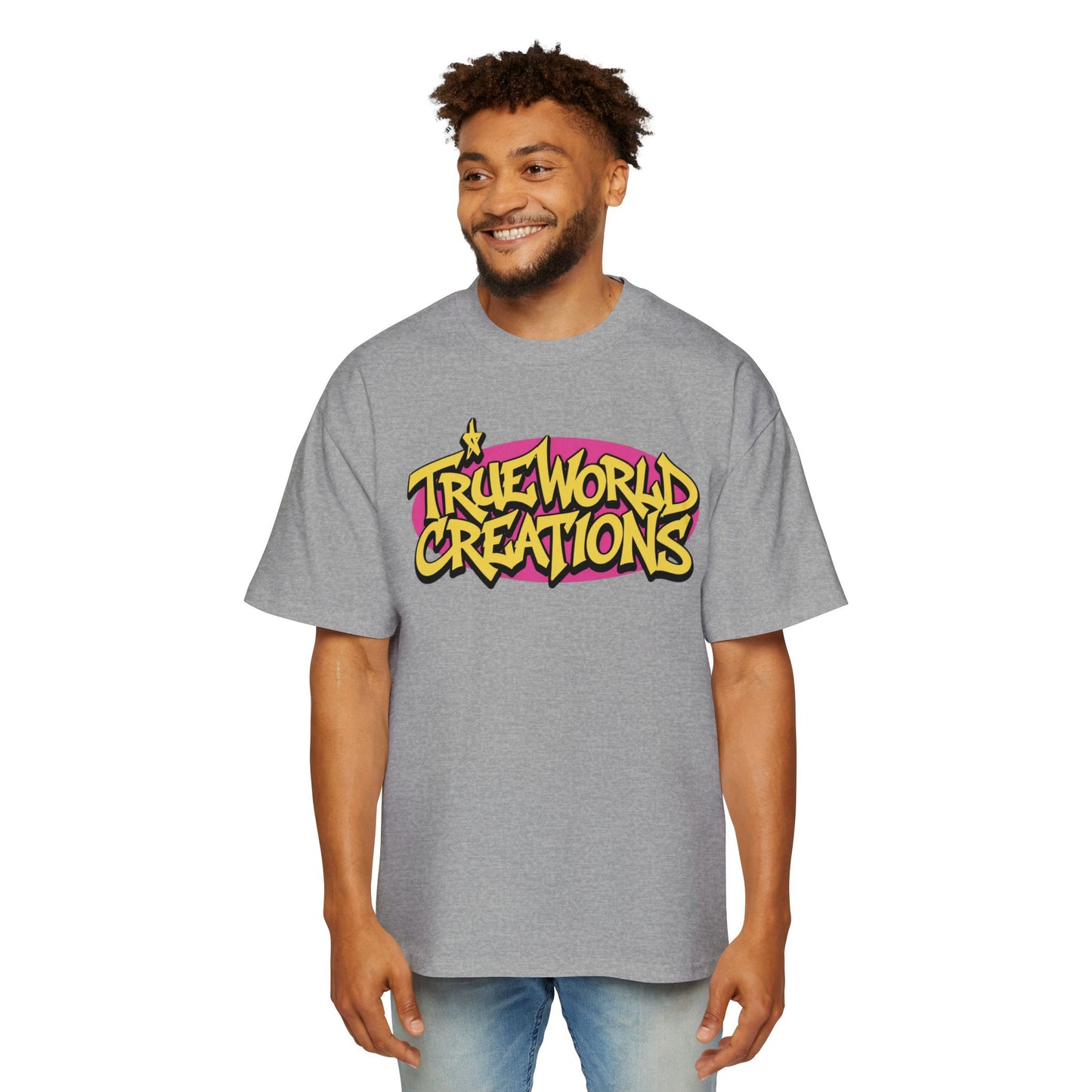 True World Creations Logo & Retro Alien Back Print