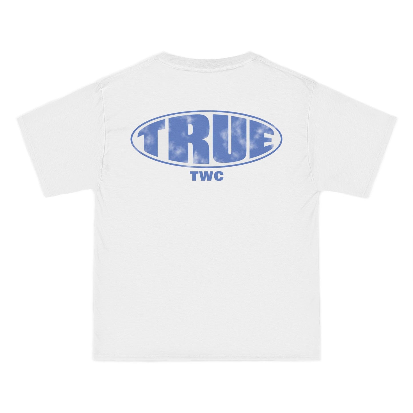 TrueWorldCreations TRUE Logo T-Shirt — Vintage Blue Graphic Tee