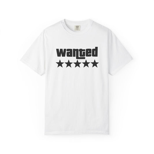 Wanted Five-Star T-Shirt — Retro Bold Graphic Tee