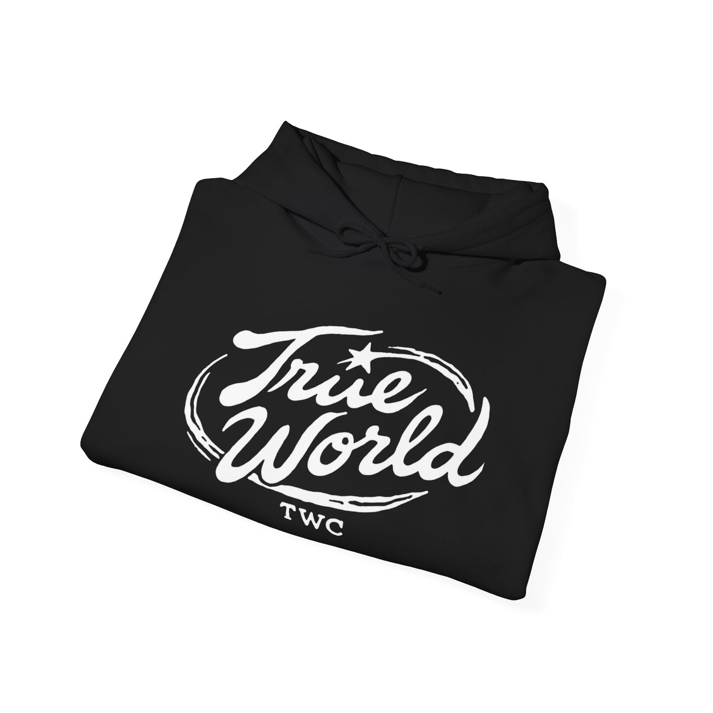 True World Hoodie — Vintage Script Logo Pullover
