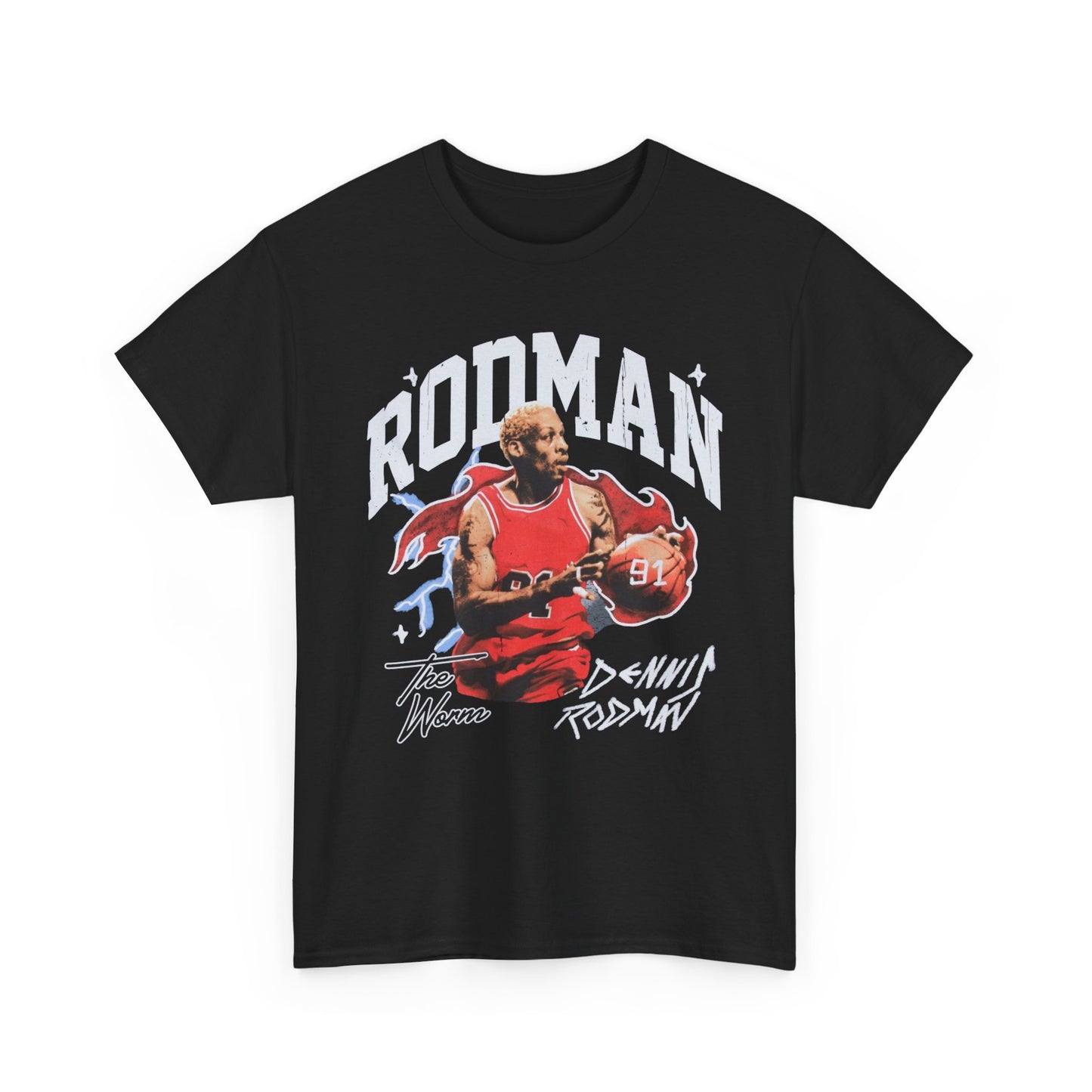 Rodman Basketball Tee — Vintage Dennis Rodman Graphic T‑Shirt