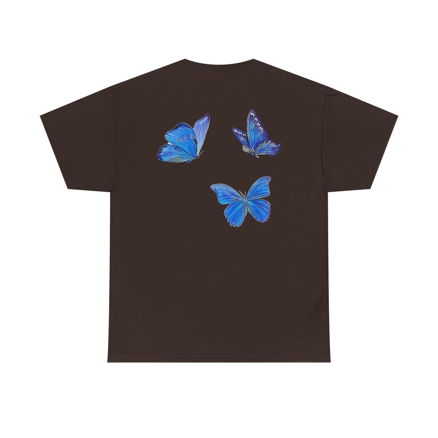 TrueWorldCreations Butterfly Tee, Blue butterfly T-Shirt, Unique Graphic Tee