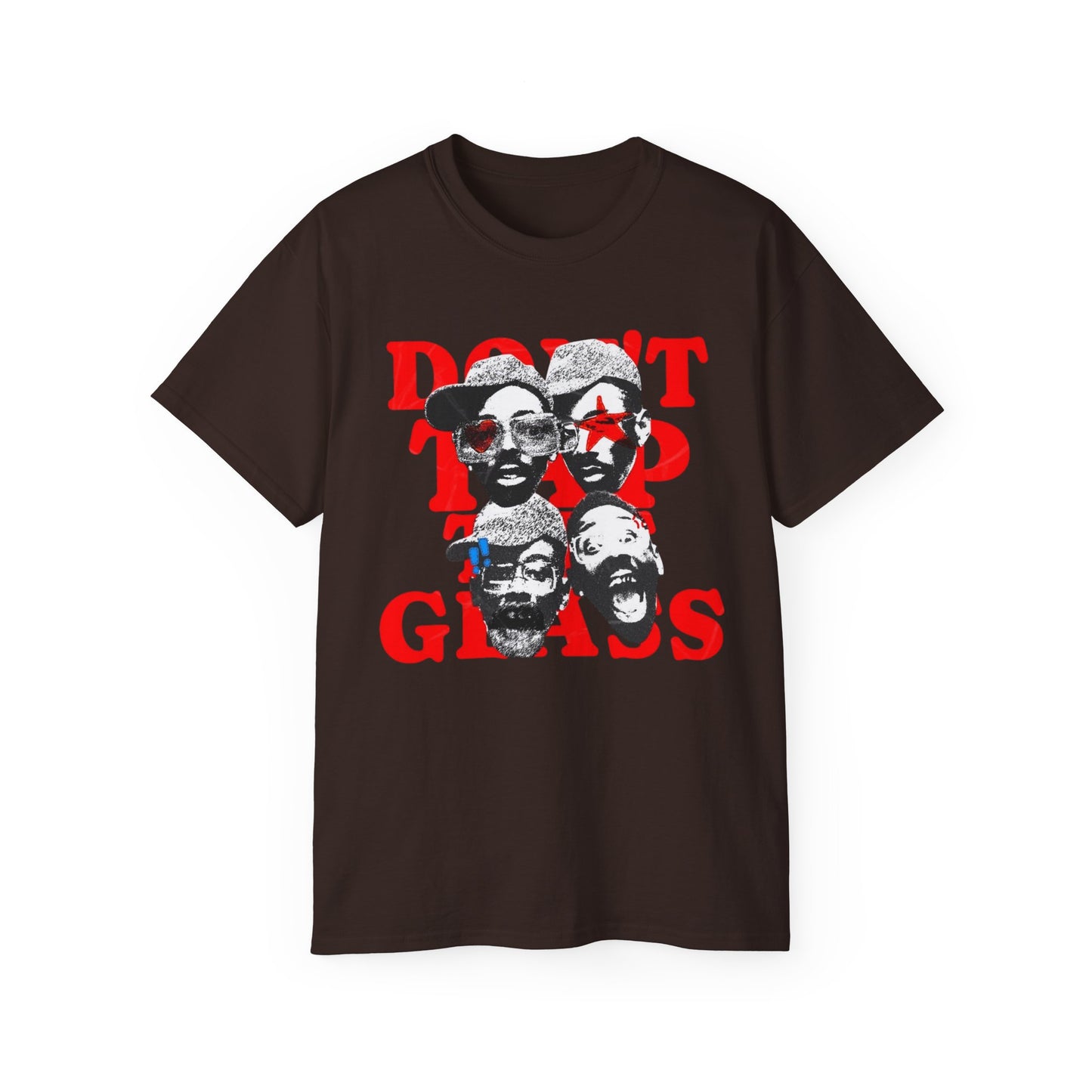 Vibrant Graphic Tee - "Don't tap the Glass” Tyler