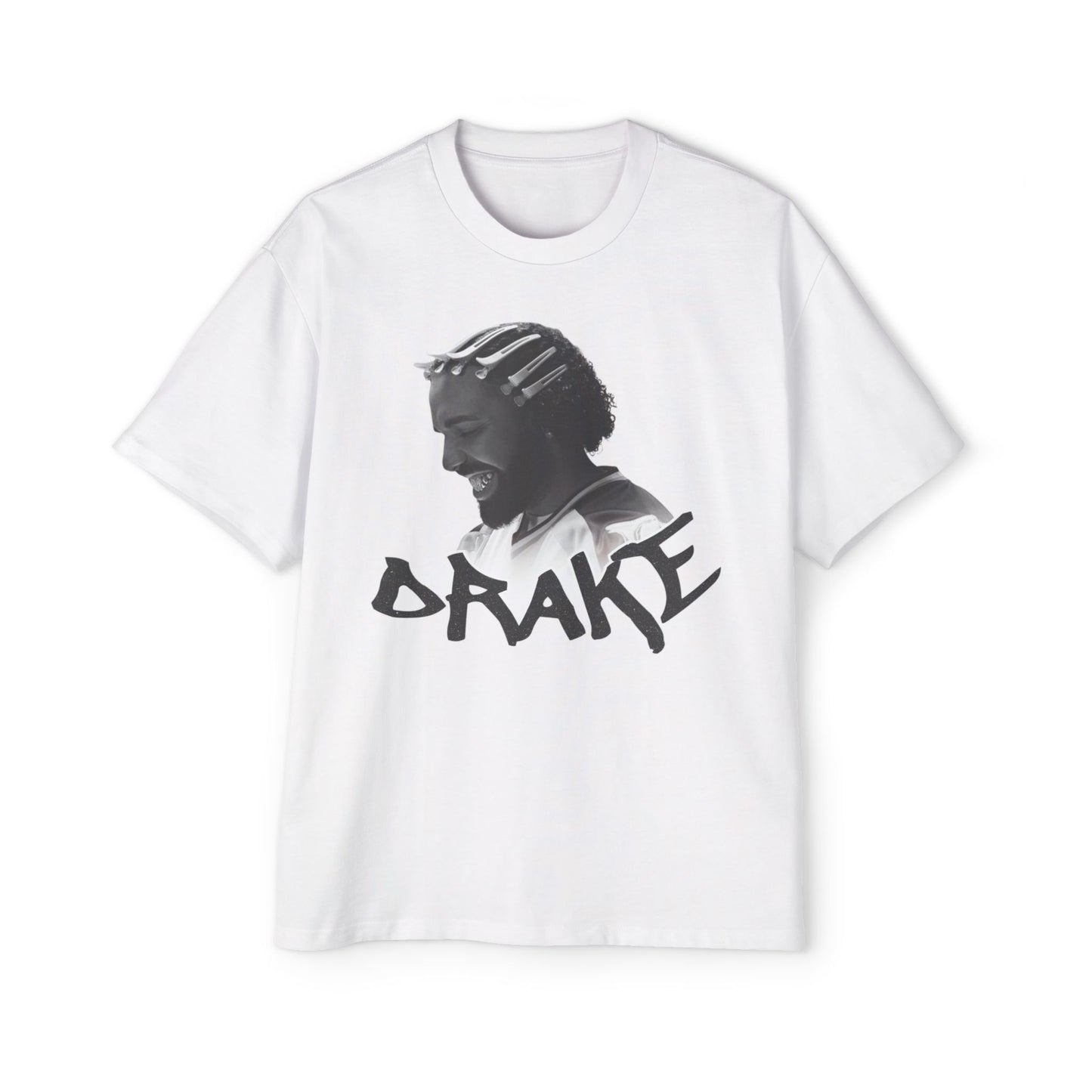 Graphic Tee — Artist Portrait with 'DRAKE' Text