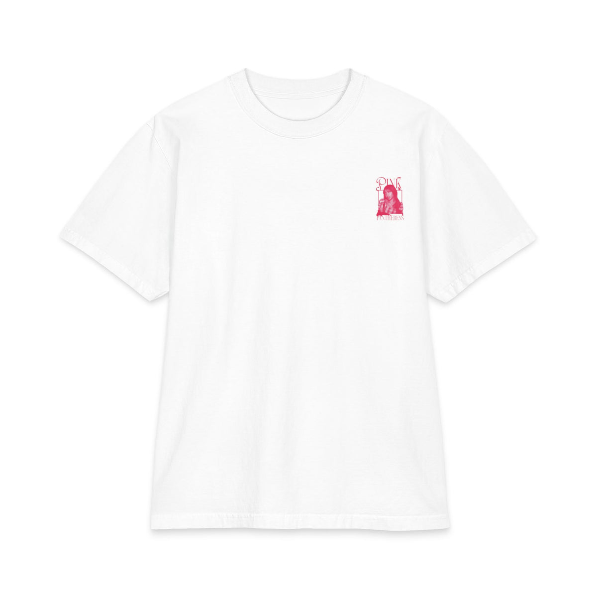 Pink Pantheress Graphic Tee — Retro Photo Back Print