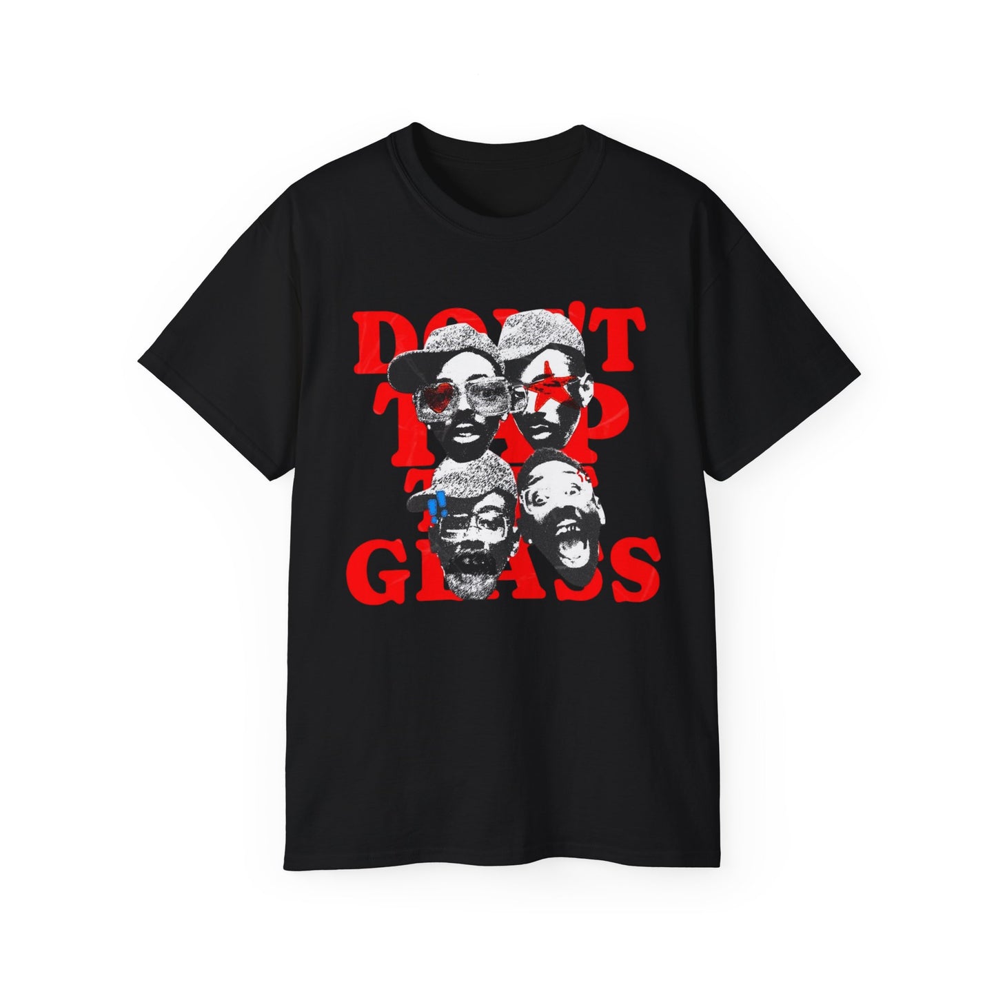 Vibrant Graphic Tee - "Don't tap the Glass” Tyler