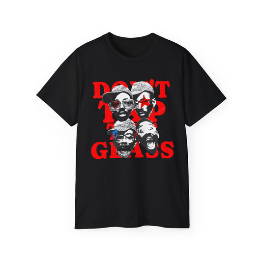 Vibrant Graphic Tee - "Don't tap the Glass” Tyler