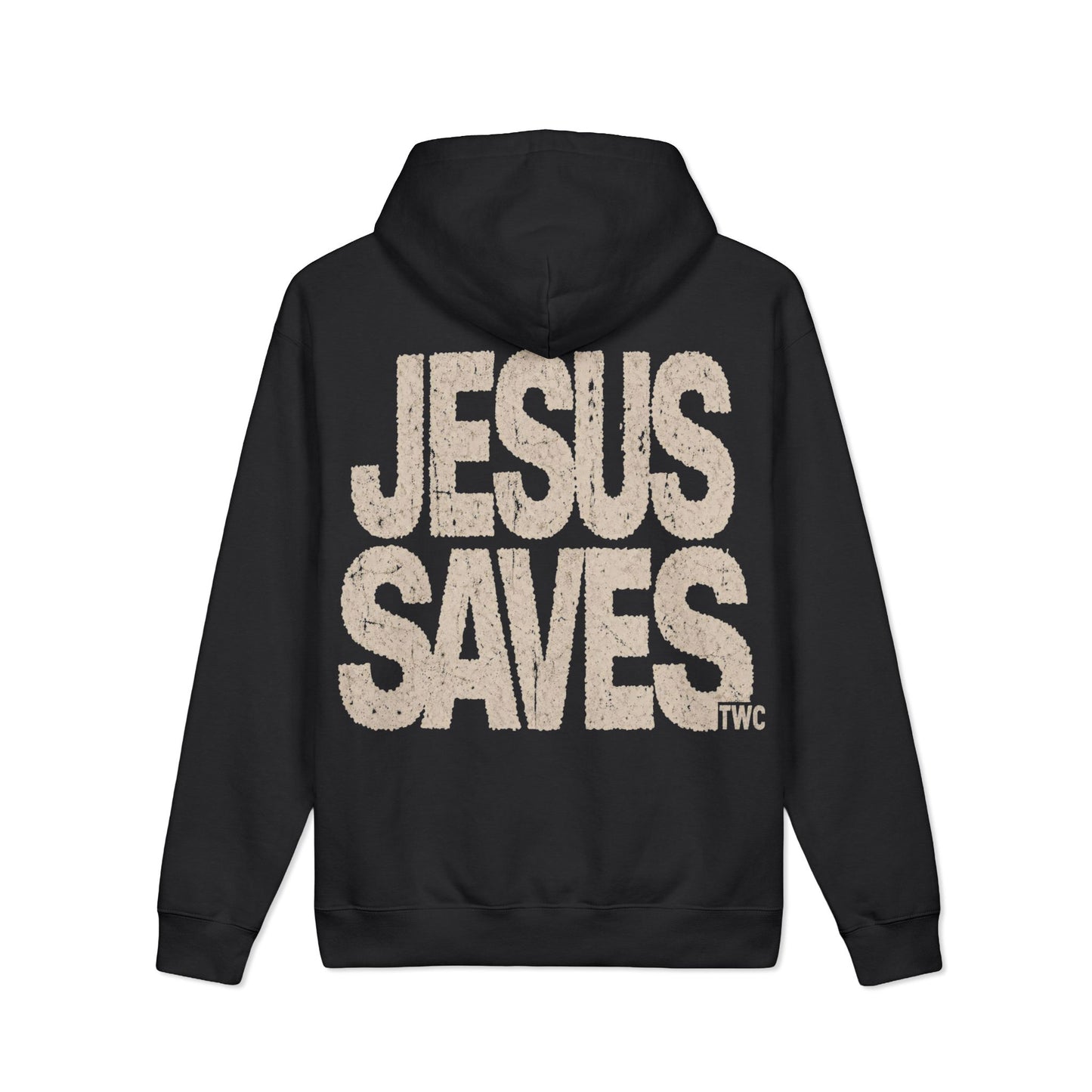 TWC Jesus Saves Hoodie — Vintage Bold Christian Graphic Pullover