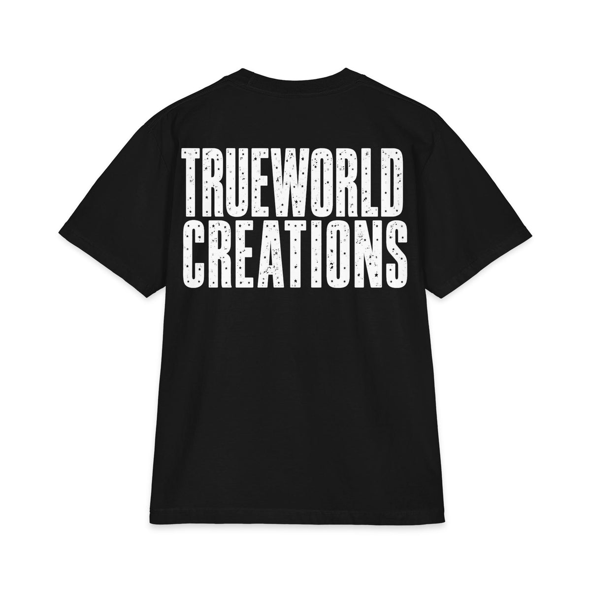 TrueWorldCreations Heavyweight Tee — Bold Back Logo Short Sleeve