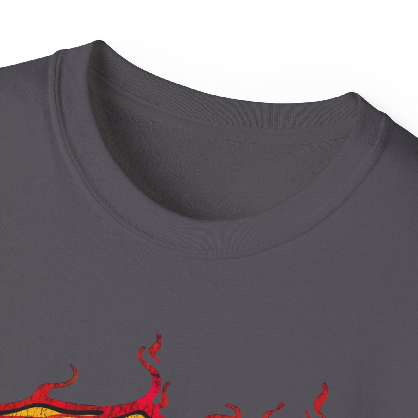 Graphic Tee — 'TrueWorldCreations' Flame Logo Cotton T-Shirt