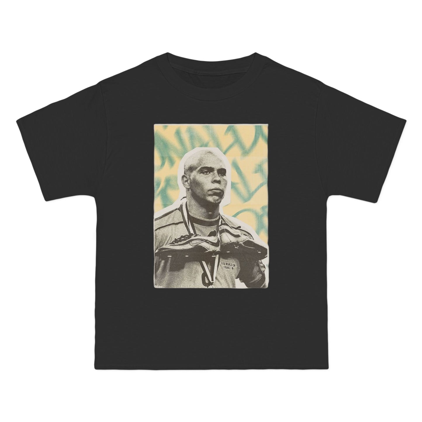 Ronaldo Statue Portrait T-Shirt — Vintage Design
