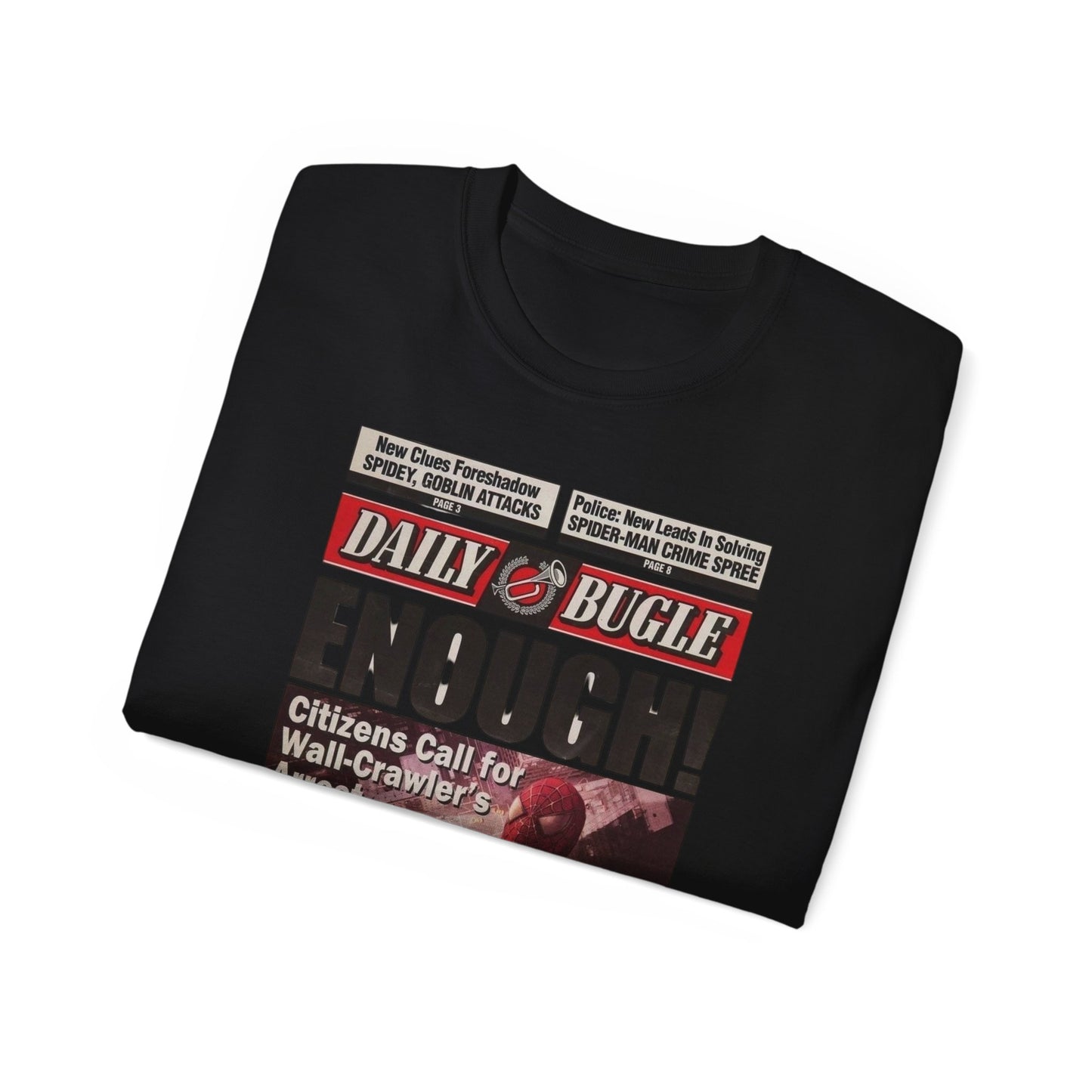 Spider-Man Daily bugle graphic Trendy Everyday T-shirt