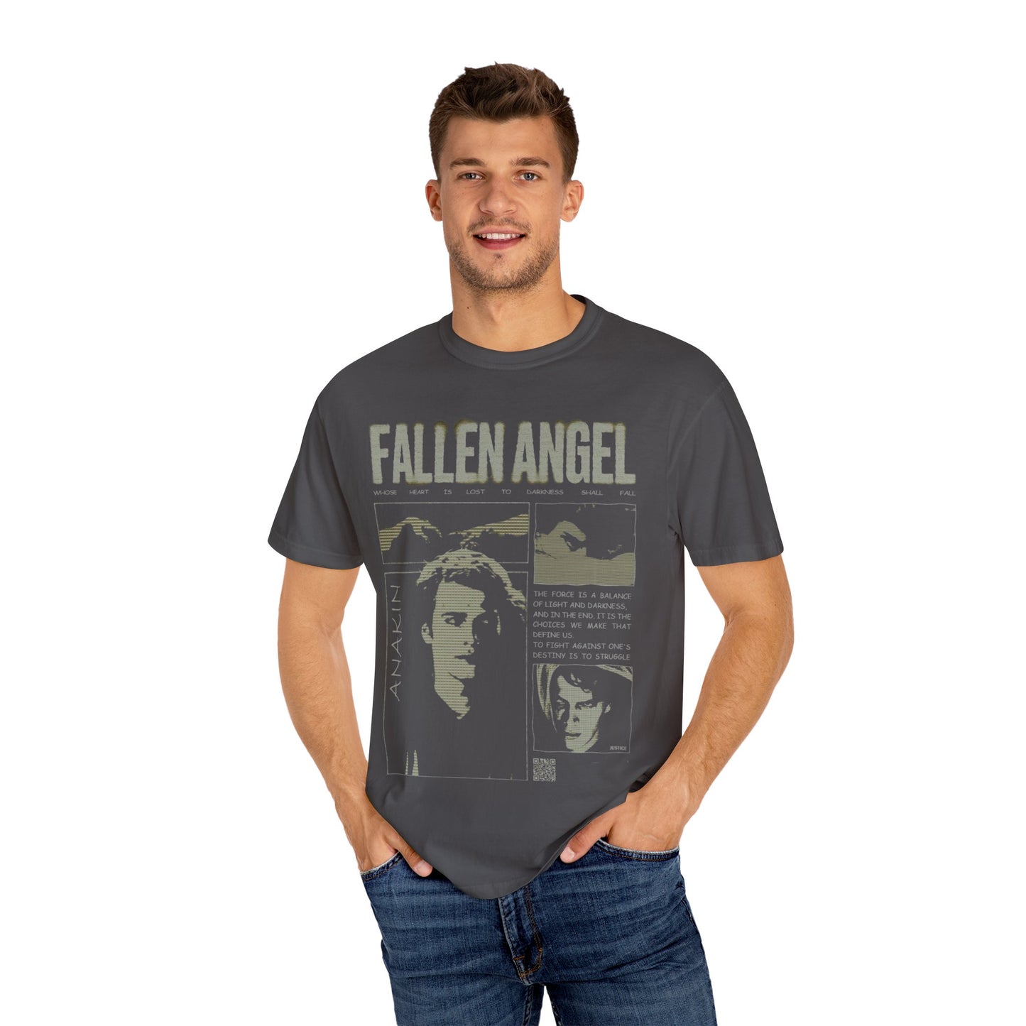 Fallen Angel Graphic T-Shirt — Vintage Anakin Comic Design