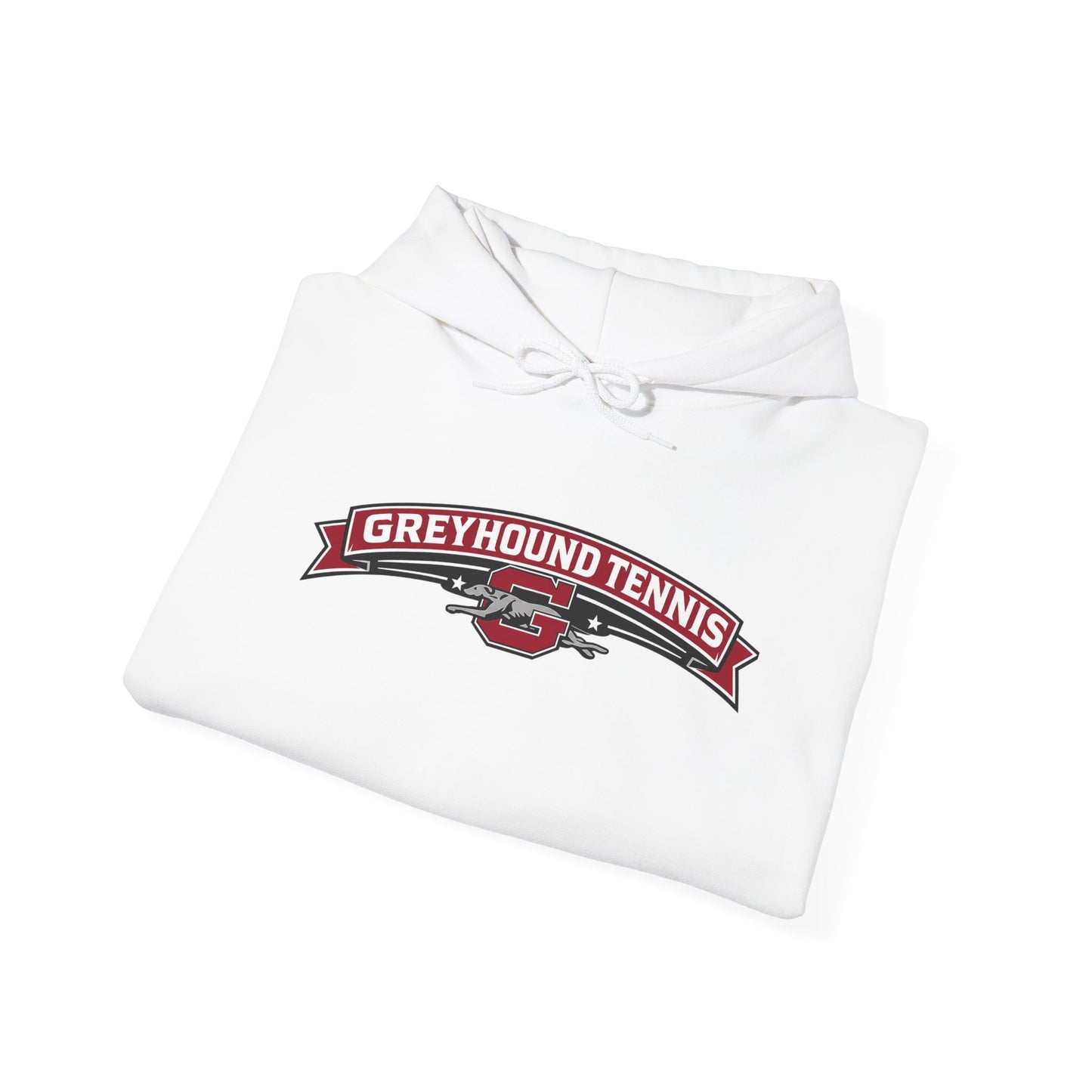 Greyhound Tennis Hoodie — Vintage Tennis Logo Sweatshirt