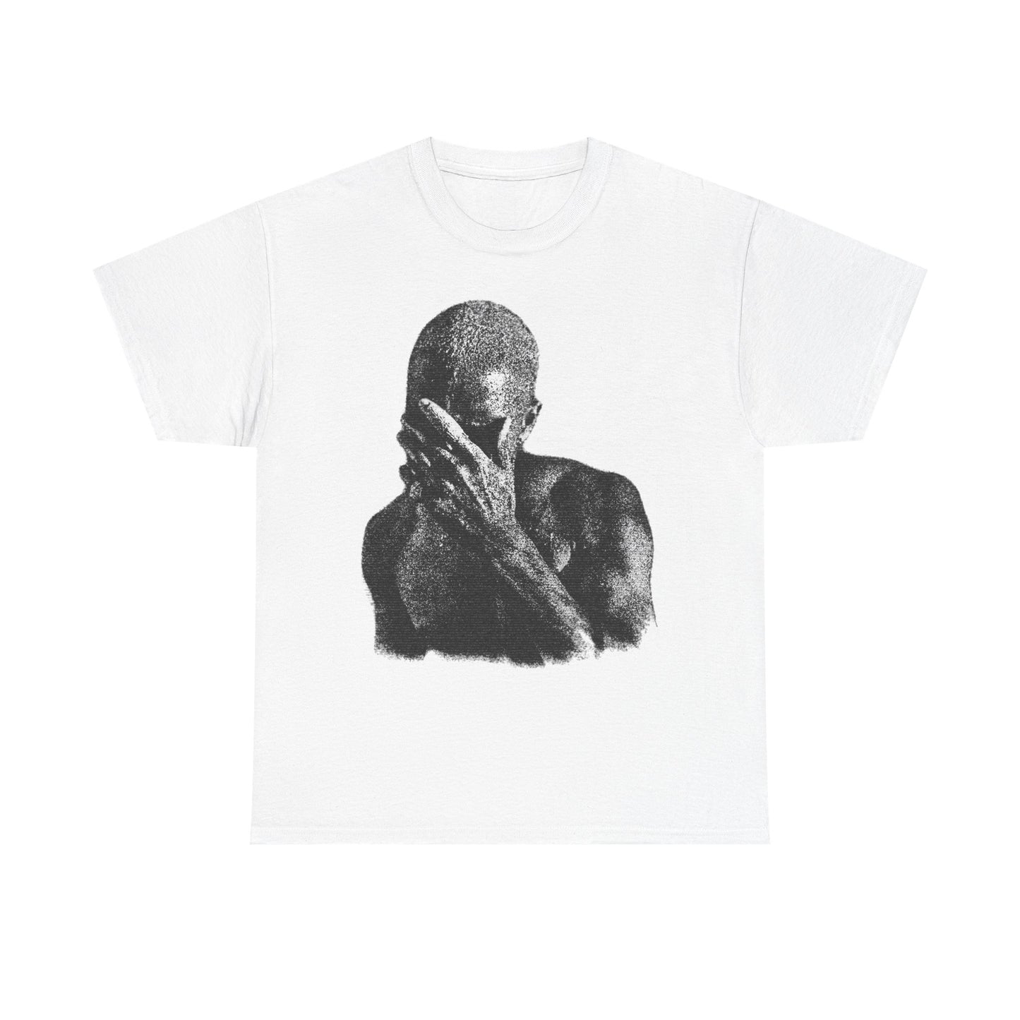 Blond “Frank ocean” silhouette Graphic Tee — Monochrome Face Palm Art Shirt