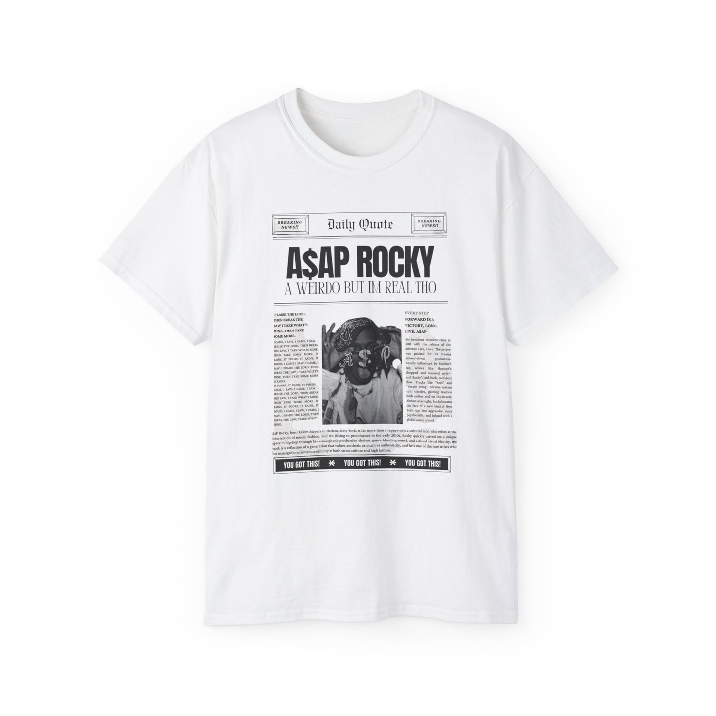 ASAP Rocky Inspired Unisex Ultra Cotten t-shirt