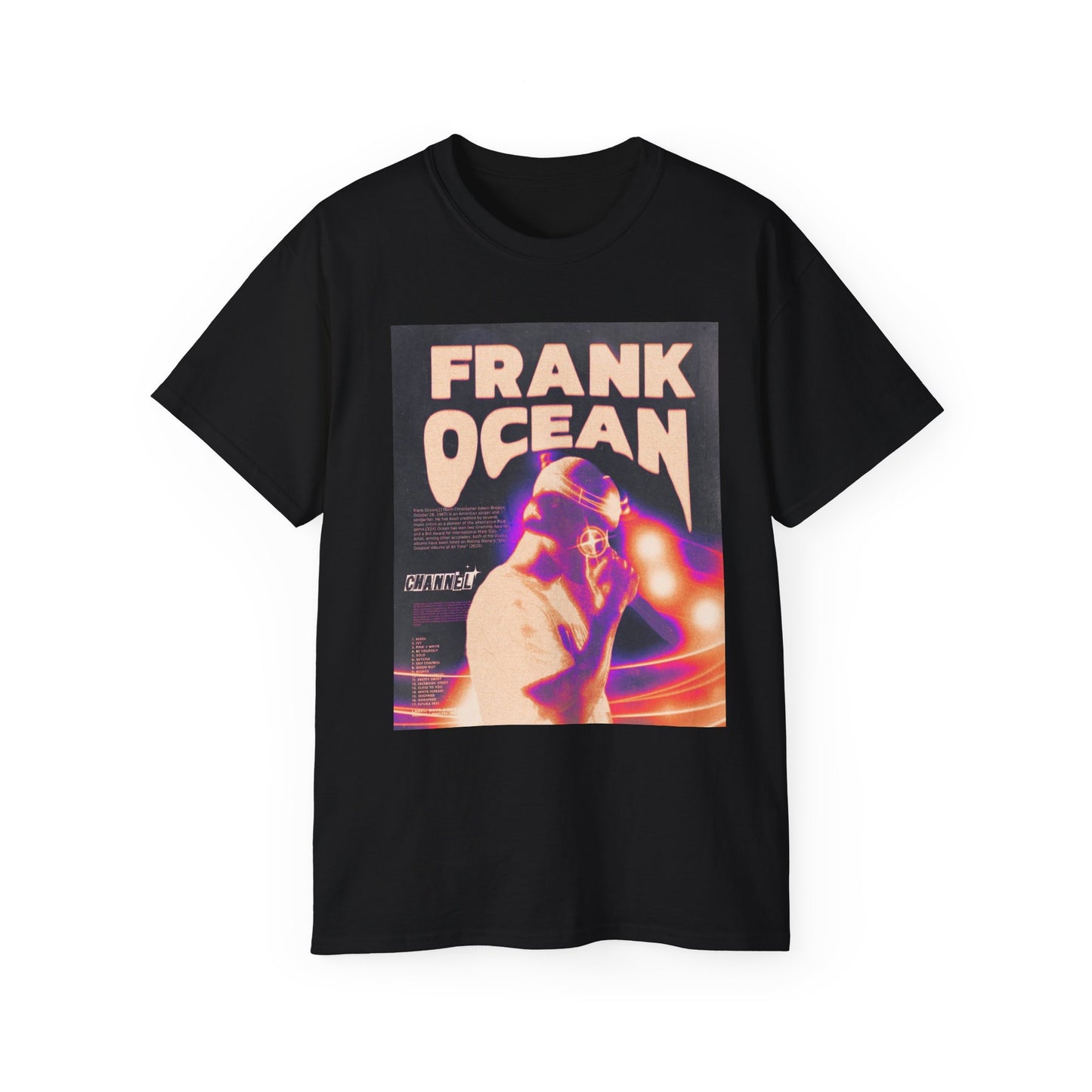 Frank Ocean Inspired Unisex Tee | Cool Music Merch, Casual Wear, Concert Style, Gift for Music Lovers, Graphic T-Shirt