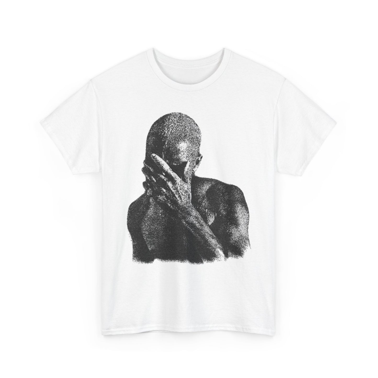 Blond “Frank ocean” silhouette Graphic Tee — Monochrome Face Palm Art Shirt