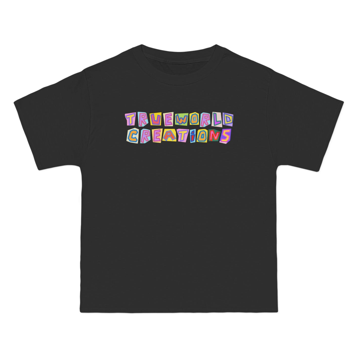 TrueWorldCreations Alphabet Party T-Shirt — Colorful Retro Lettering Tee