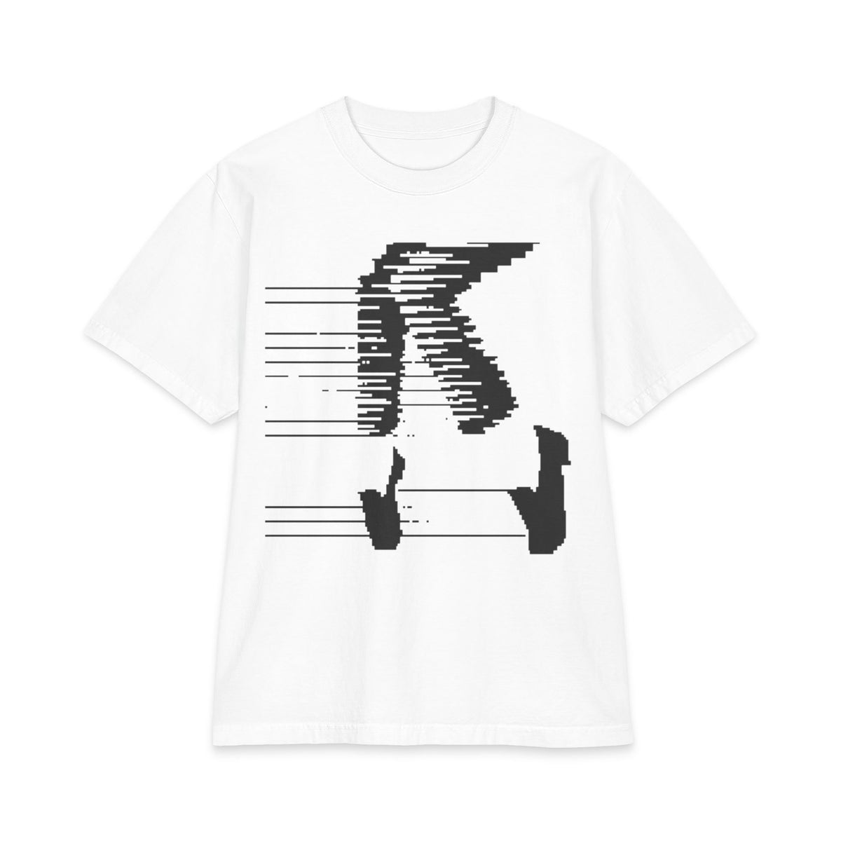 Glitch mj Graphic Tee — Retro Pixel Speed Art T-Shirt