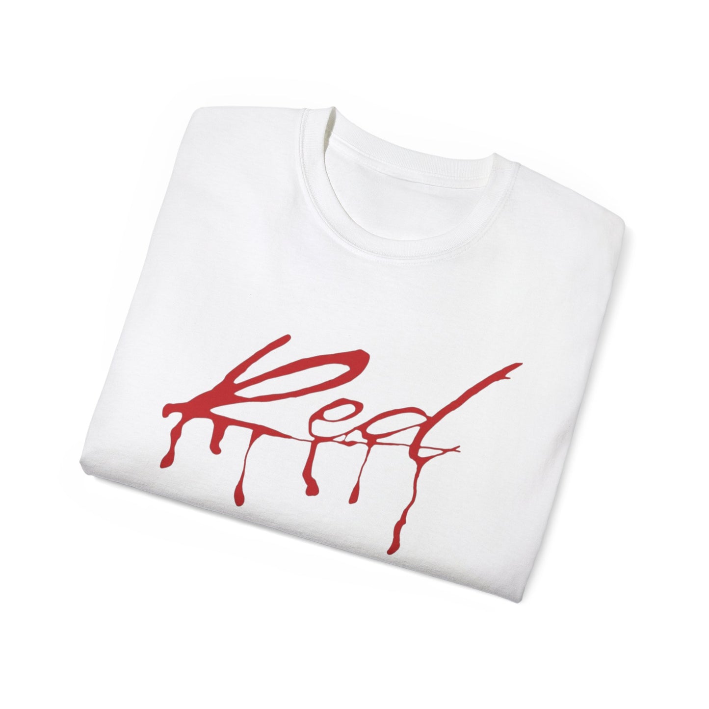 Red Drip Carti Graphic Tee — 'Red' Script Blood-Style Design