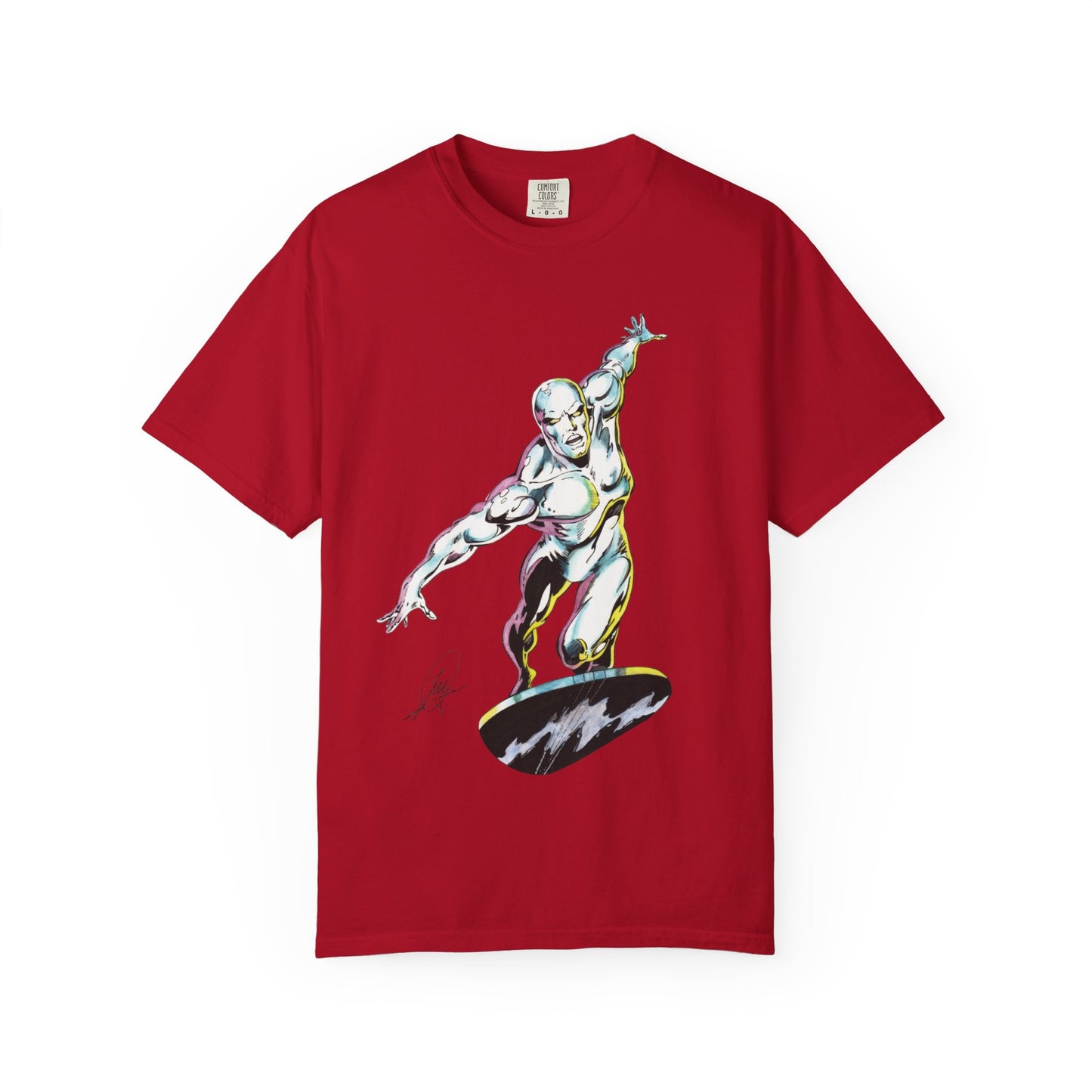Surfing Silver Surfer Unisex T-Shirt, Retro T-Shirt, Comic Tee,