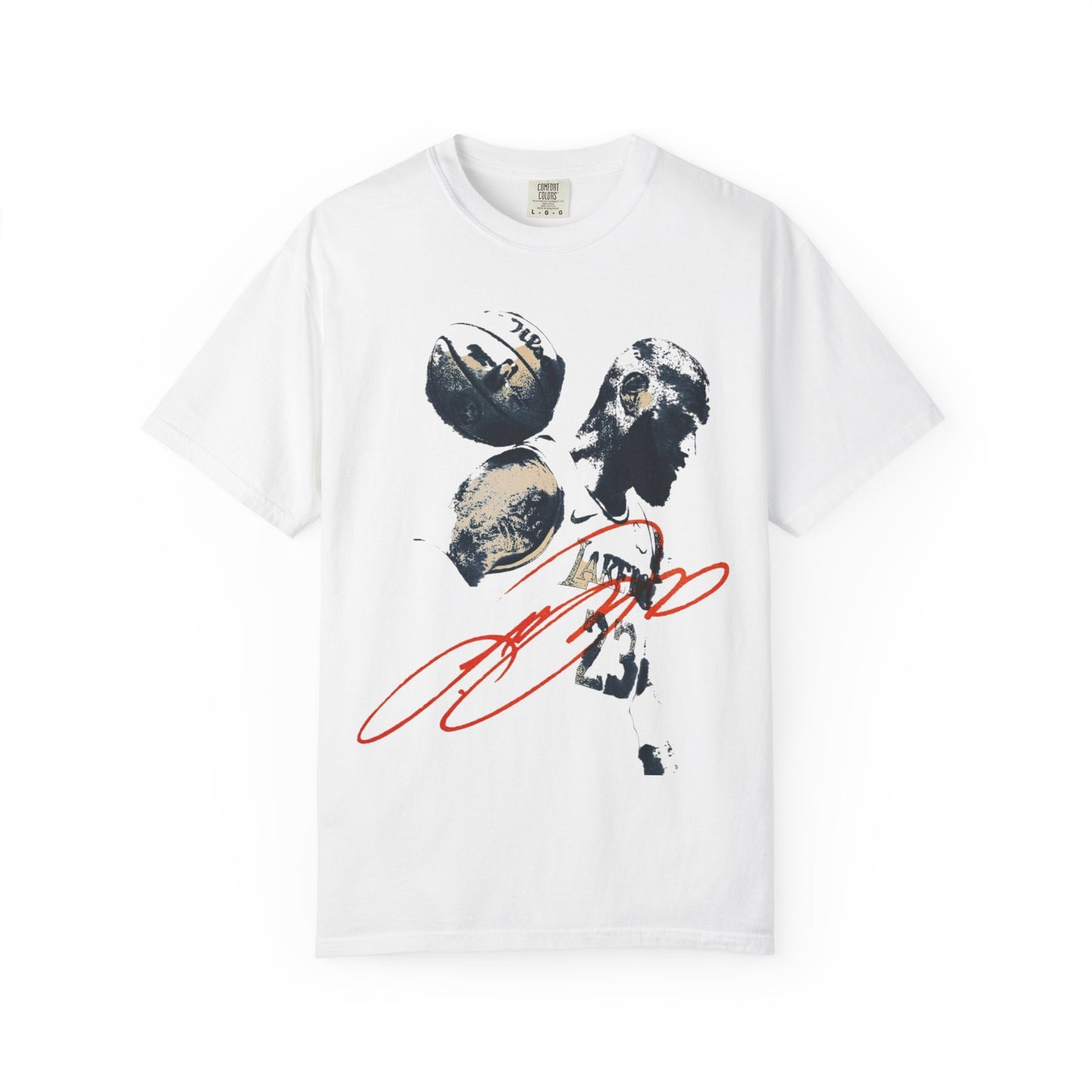 Basketball Silhouette Tee with lbj Signature Graphic