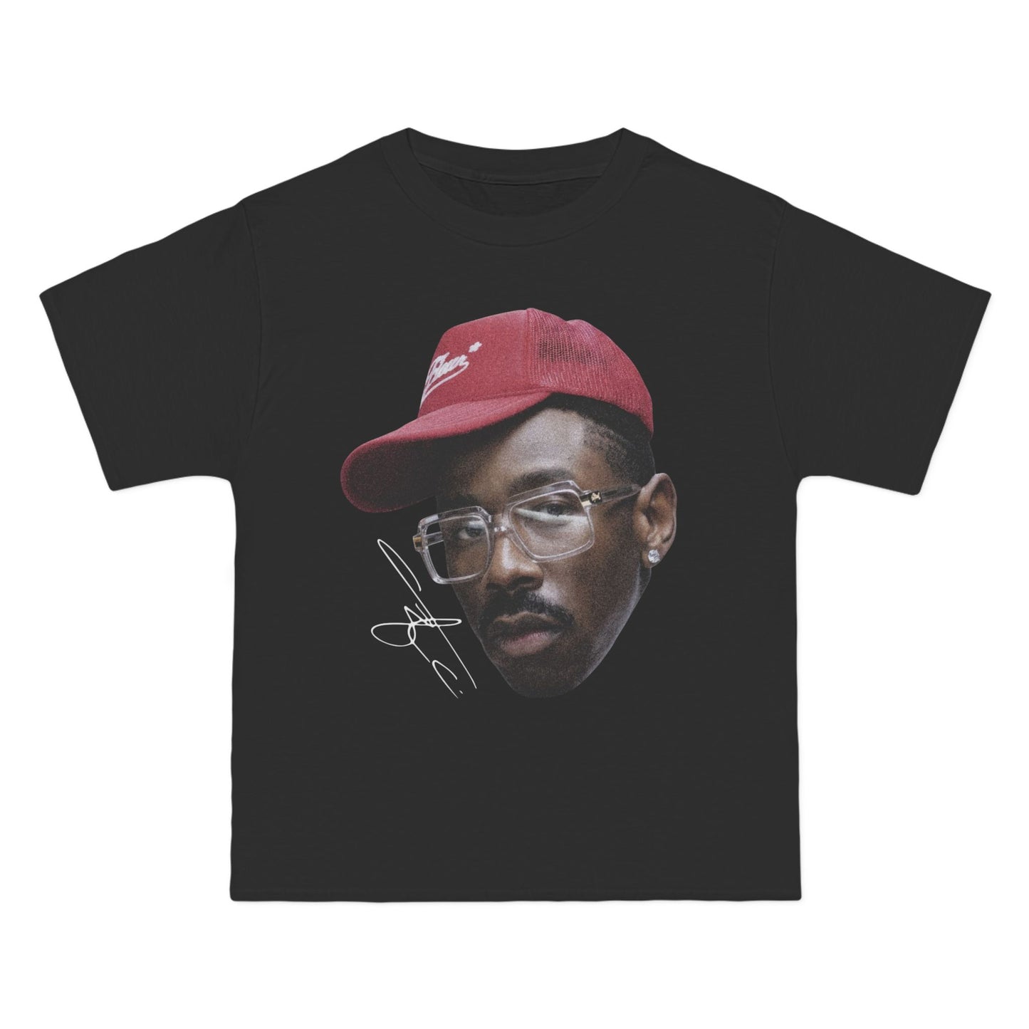 Tyler Retro Portrait Graphic T-Shirt — Signed Photo Print Tee