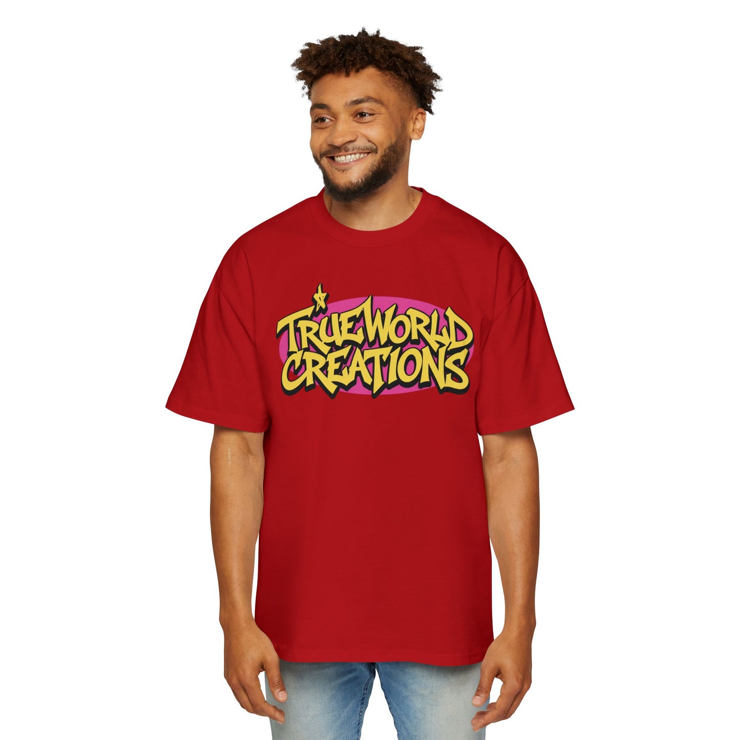 True World Creations Logo & Retro Alien Back Print