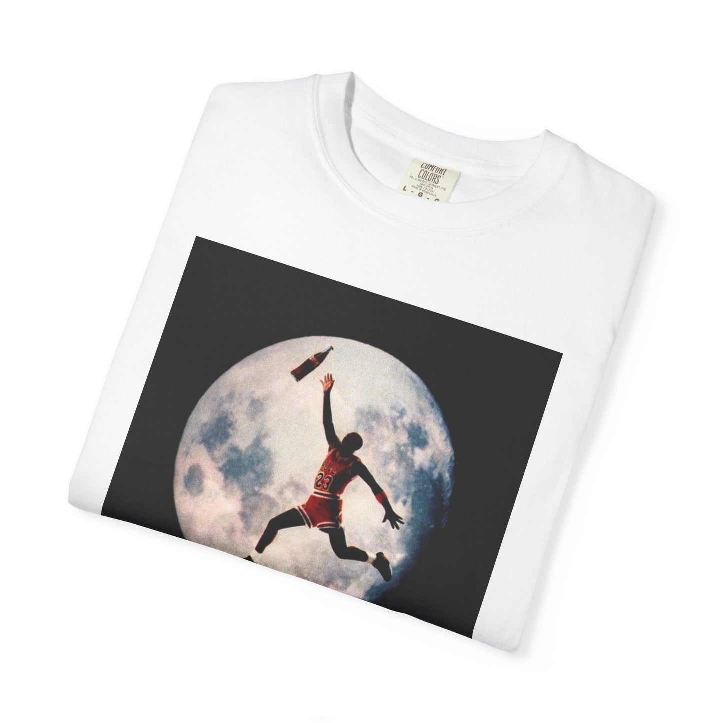 Unisex Garment-Dyed T-Shirt - Retro Basketball Moon Graphic