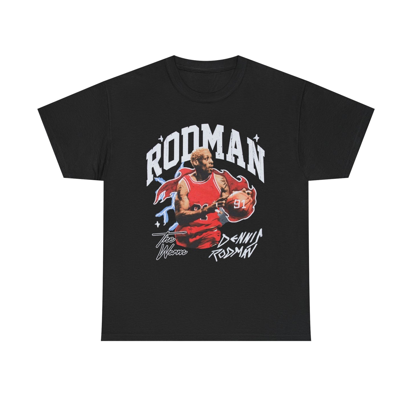 Rodman Basketball Tee — Vintage Dennis Rodman Graphic T‑Shirt