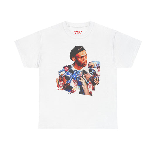 Graphic Tee — Michael Jordan Microphone Press Photo Collage