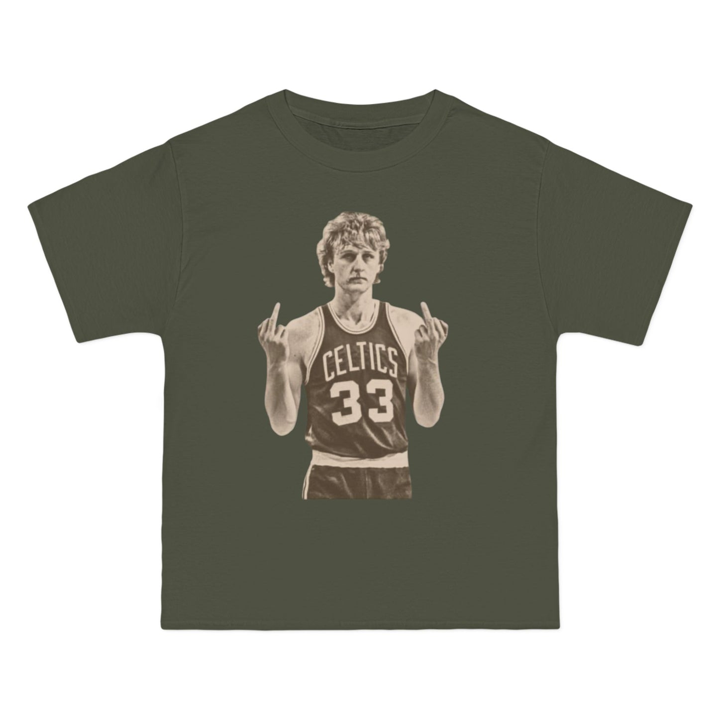 Vintage Larry bird Basketball Photo graphic T-Shirt - Retro Celtics Player Graphic