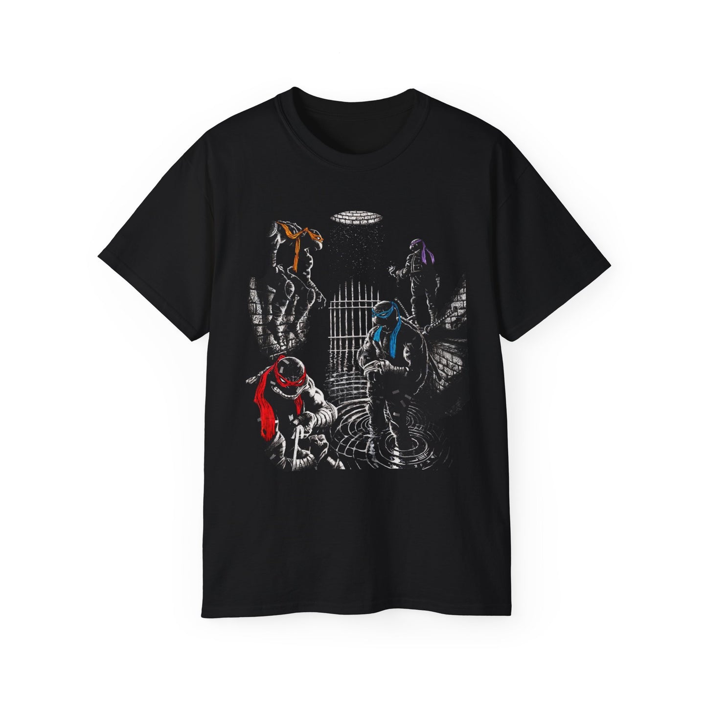 Haunted Cemetery tmnt graphic T-shirt