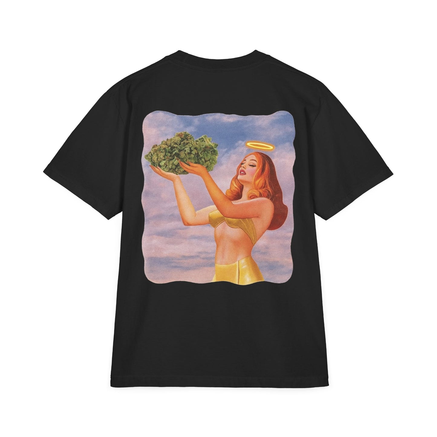 True World Creations Angel Holding a nug  Graphic Tee