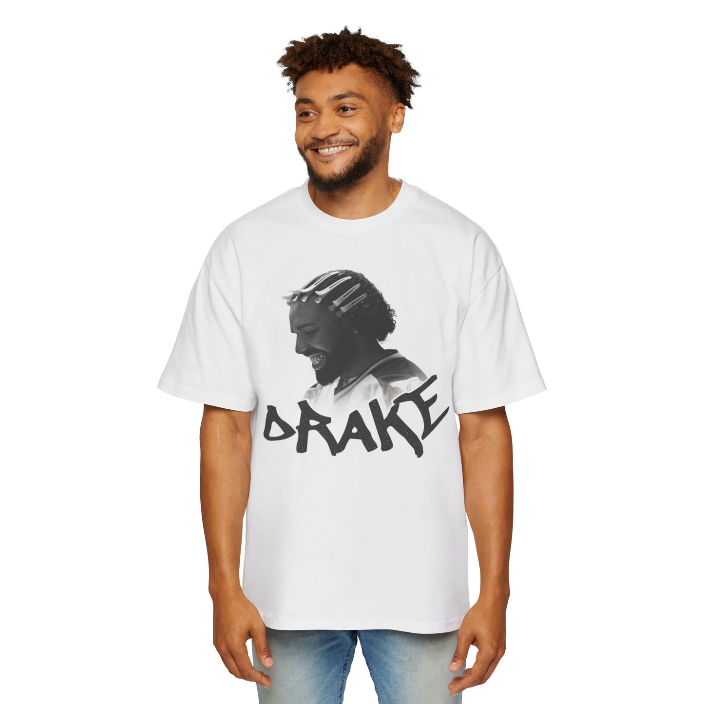 Graphic Tee — Artist Portrait with 'DRAKE' Text