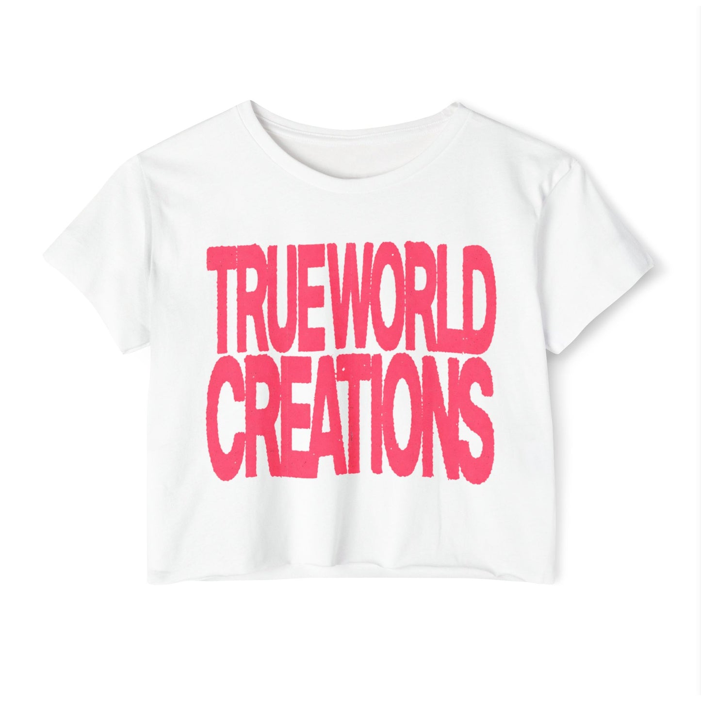 TrueWorld Creations Crop Top — Women's Festival Graphic Tee